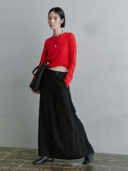 Amazon | [ミースロエ] ツイスト長袖トップス MWCT252045 RED F